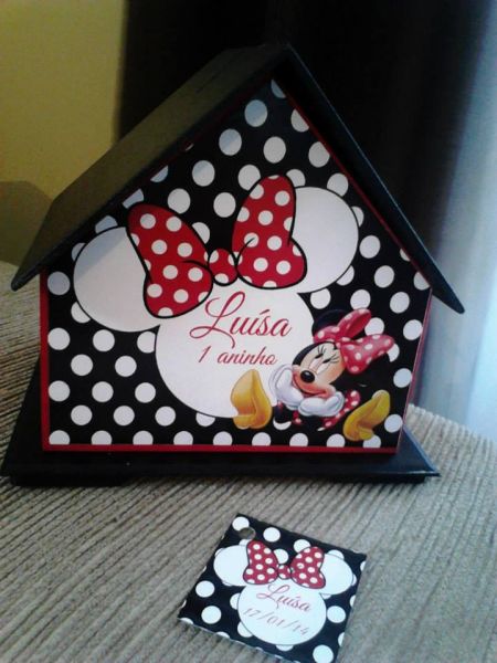 Cofre casinha Minnie vermelha!